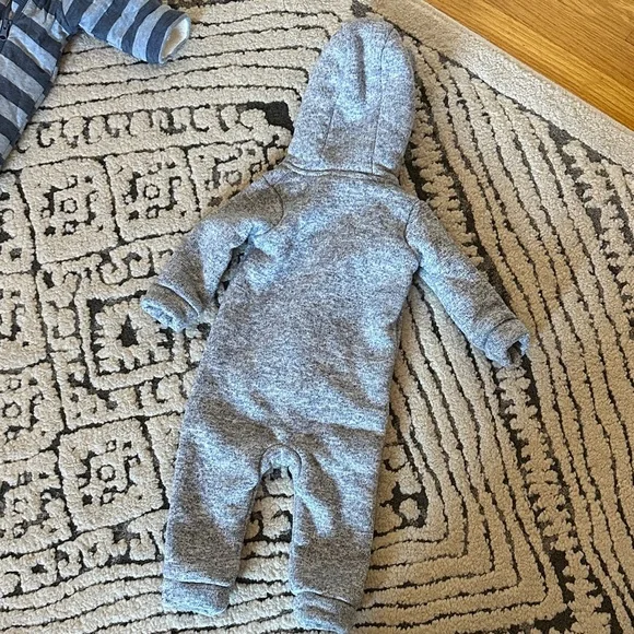 Carter's Soft Gray Hooded Footie - Picture 2 of 6
